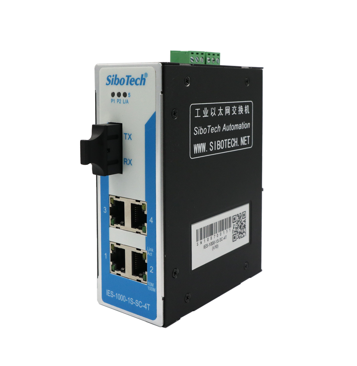 1光口/4电口工业以太网交换机 IES-1000-1S-SC-4T