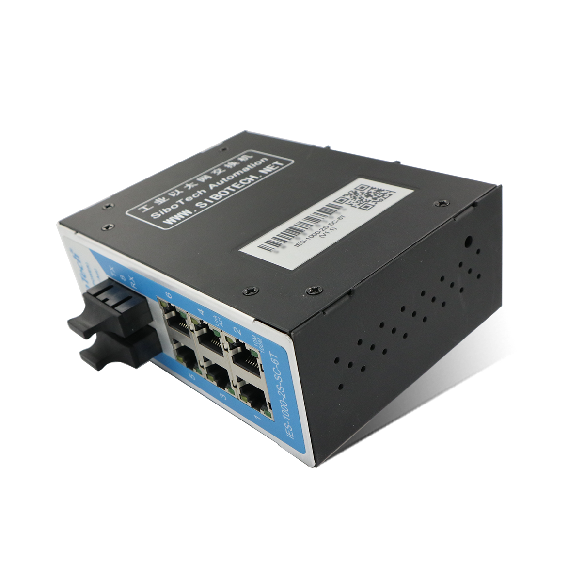 2光口/6电口工业以太网交换机 IES-1000-2S-SC-6T