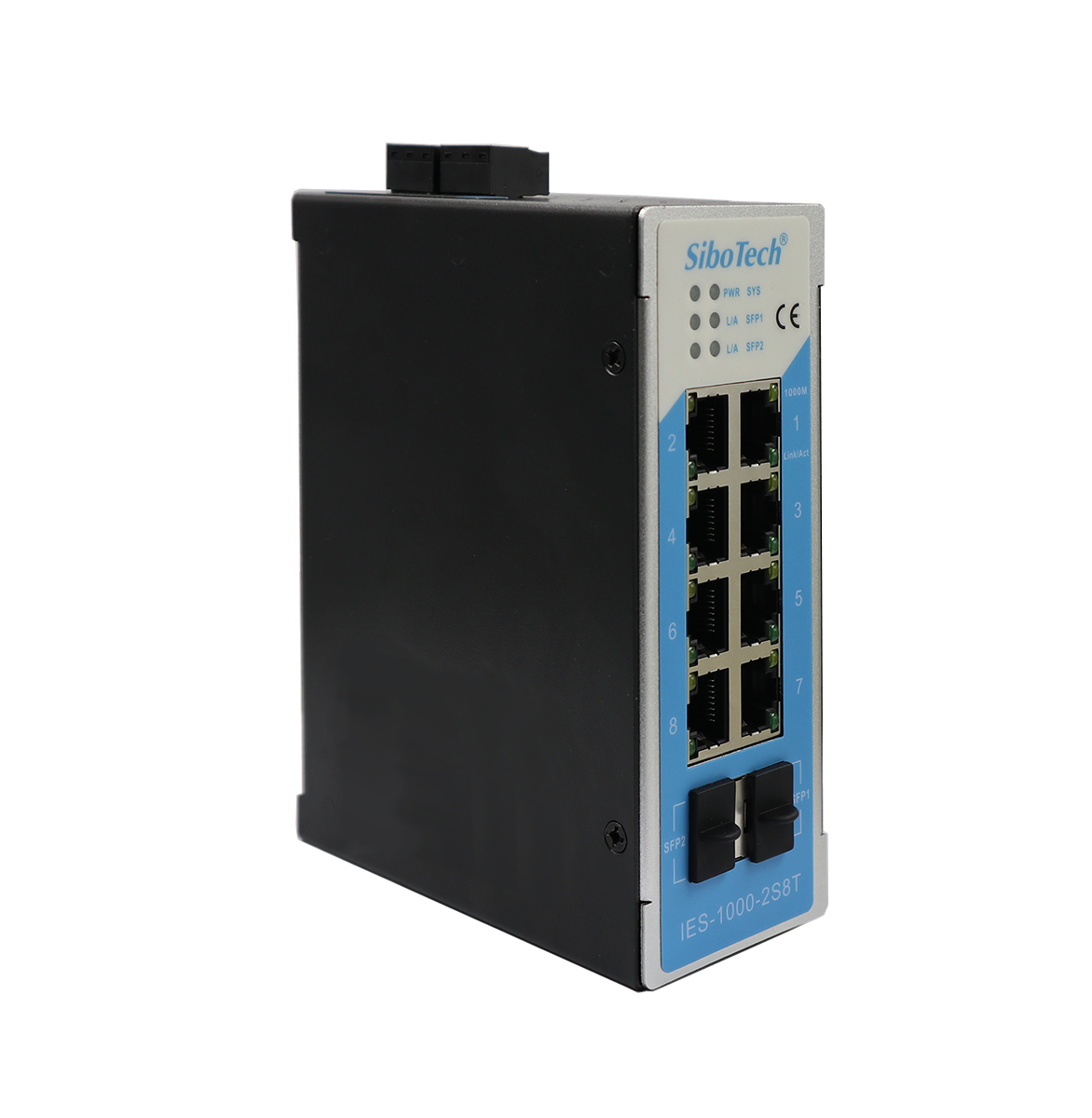 2光口/8电口工业以太网交换机 IES-1000-2S8T
