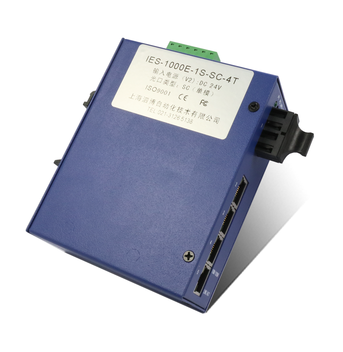 1光4电工业以太网交换机 IES-1000E-1S-SC-4T